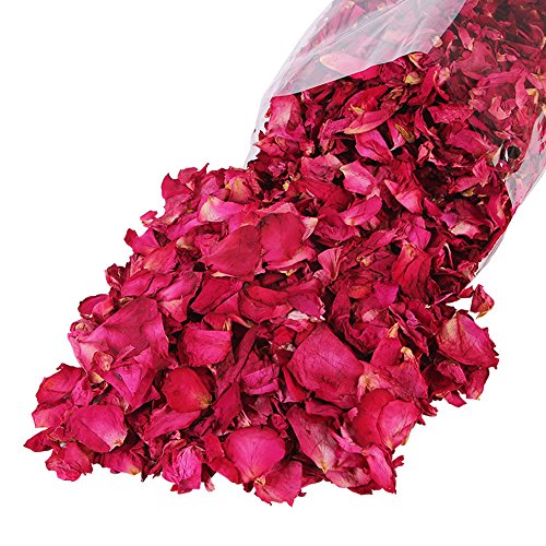 TooGet La Variedad de Pétalos y Capullos de Rose 4 Bolsas Incluye Pétalos de Rosa, Capullos de Rosa, Rosa Damascena, Rosa de Borde Dorado, Flor de té Verde a Granel, Tipo de Manualidades