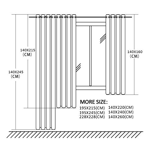 Topfinel Cortina para Ventana Bordada con rombal Translúcidas Visillos Paneles para Ventanas Habitaciones Gasa de Ojetes,200cm Anchura x 250cm Longitud 2 Pieza Blanco