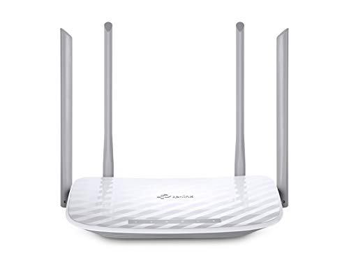 TP-Link Archer C50 - Router inalámbrico de doble banda, 1200 Mbps, 2.4 GHz a 300 Mbps y 5 GHz a 867 Mbps, 4 antenas externas de doble banda, Fast Ethernet, puerto de 100 Mbps, blanco