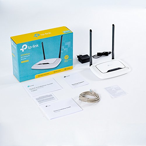 TP-Link TL-WR841N - WiFi router inalámbrico, 300 Mbps de velocidad WiFi, antenas de 5 dBi, modo multi, fácil de usar, 4 puertos LAN de 10/100 Mbps, 1 puerto WAN de 10/100 Mbps