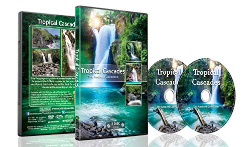 Tropical Cascades - 2 DVD Set of Waterfalls - 2 Hours of Tropical Waterfalls From Around the World with Real Waterfall and Water Sounds - Perfect to Relax with and Soothing for Bedtime