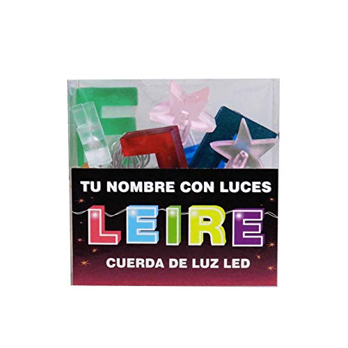 TU NOMBRE CON LUCES - Cadena de luz LED con nombres y símbolos ¡TU NOMBRE EN LAS LUCES! 8 Luces LED con letras, si el nombre tiene menos, viene con símbolos extra como estrellas. (Leire)