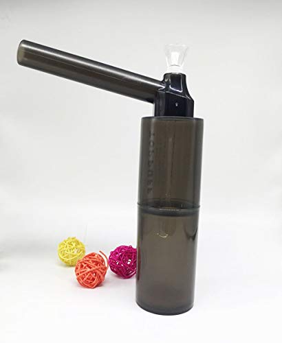 Tubo de agua que fuma de la cachimba de acrílico portable y durable con el color negro transparente de la botella plástica (tubo con la botella)