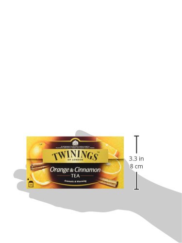 Twinings Of London Té Orange & Cinnamon - 4 Paquete de 25 Bolsitas