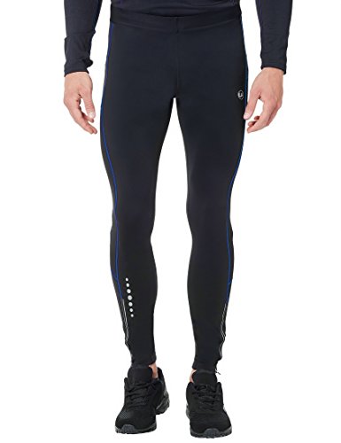 Ultrasport Compression Effect and Quick-Dry-Function Thermodynamic Pantalones Largos termodinámicos, Hombre, Negro/Victoria Azul, M