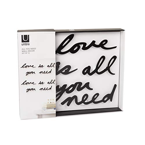 Umbra 470580-040 Decoración de pared Mantra Love Wall Negro