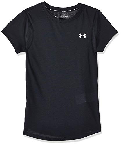 Under Armour UA Streaker 2.0 Camiseta, Mujer, Negro (Black/Black/Reflective 001), M