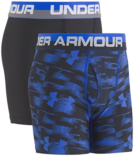 Under Armour Under Armour Big Boys '2 Pack Performance Boxer Briefs, Ultra Blue / Black, YXS