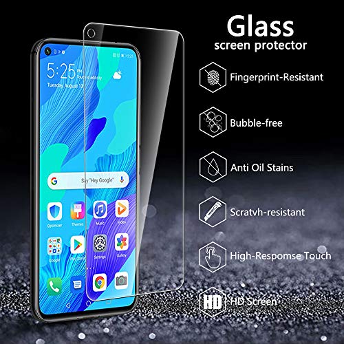 UniqueMe [3 Pack] Protector de Pantalla para Huawei Nova 5T / Honor 20, Vidrio Templado [ 9H Dureza ] [Sin Burbujas] HD Film Cristal Templado para Huawei Nova 5T / Honor 20