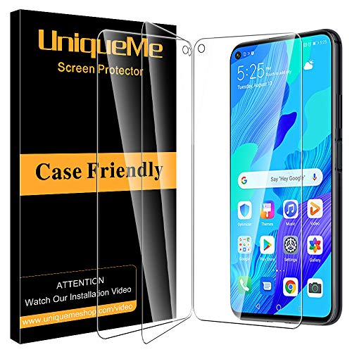 UniqueMe [3 Pack] Protector de Pantalla para Huawei Nova 5T / Honor 20, Vidrio Templado [ 9H Dureza ] [Sin Burbujas] HD Film Cristal Templado para Huawei Nova 5T / Honor 20