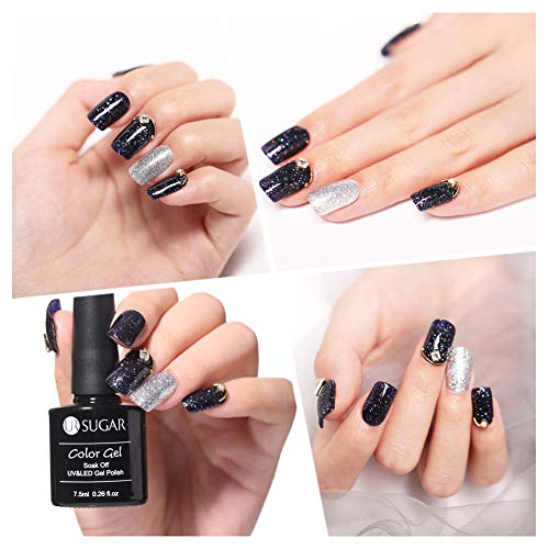 UR SUGAR 7,5ml Esmalte de Gel Kit, Ojo de Gato, Camaleón Color Cambia Temperatura, Glitter de Uñas Semipermanente UV LED Brillo, 6Pcs Manicura Ensemble pour Démarreur