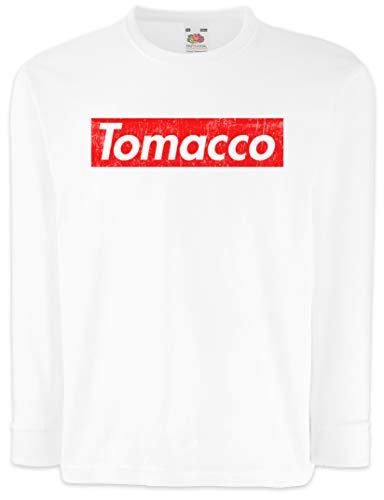 Urban Backwoods Tomacco Camisetas de Manga Larga T-Shirt para Niños Niñas Blanco Talla 8 Años