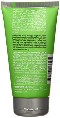 Urtekram Exfoliante Corporal de Aloe Vera BIO, con “efecto de gel a leche”, 150 ml