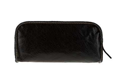 'Utility Bag Mainau | auténtica Piel de Búfalo | Multiusos Funda Marrón Negro | by Alpen Piel Negro ébano 22 cm x 10 cm x 6 cm