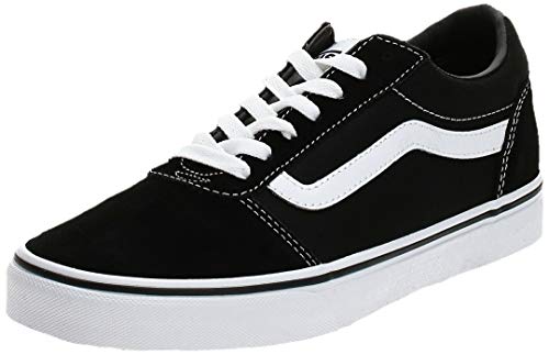 Vans Ward Canvas, Zapatillas Hombre, Negro ((Suede/Canvas) Black/White C4R), 41 EU