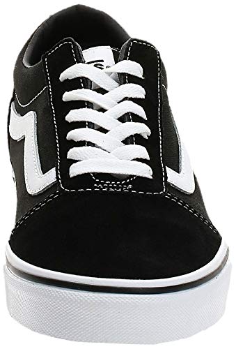 Vans Ward Canvas, Zapatillas Hombre, Negro ((Suede/Canvas) Black/White C4R), 45 EU