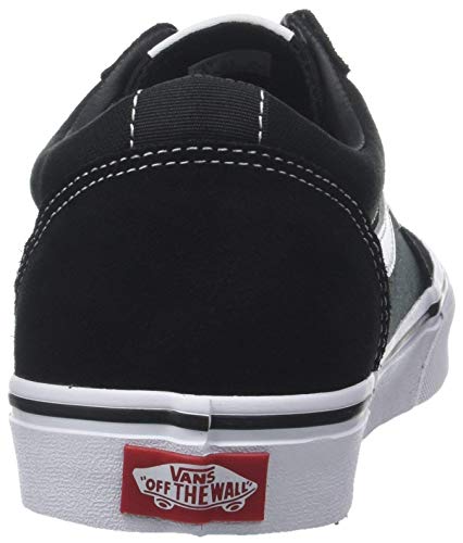 Vans Ward Canvas, Zapatillas Hombre, Negro ((Suede/Canvas) Black/White C4R), 46 EU