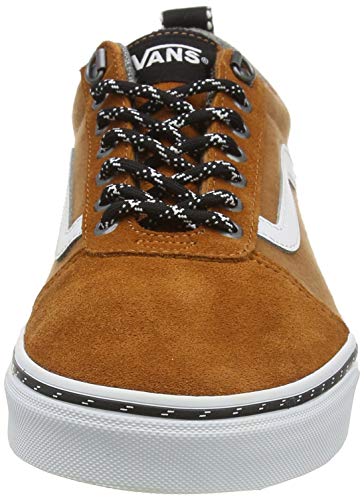 Vans Ward Suede/Canvas, Zapatillas para Hombre, Jengibre esmaltado al Aire Libre Negro, 42.5 EU