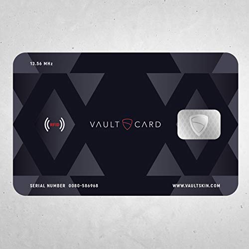 VAULTCARD - RFID Blocking/ Bloqueo RFID para tarjeta de crédito y débito/ Protección NFC para su billetera y pasaporte / Protege varias tarjetas al mismo tiempo