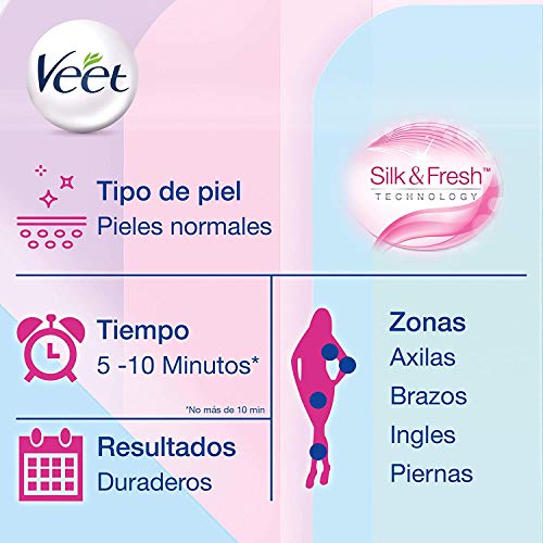 Veet Crema Depilatoria Corporal para usar bajo la ducha para Mujer, Piel Normal, 150 ml