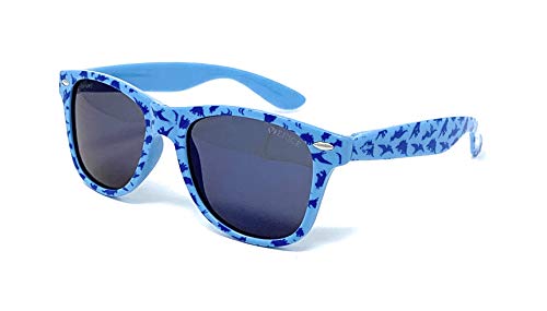 VENICE EYEWEAR OCCHIALI Gafas de sol Polarizadas para niño o niña - protección 100% UV400 - Disponible en varios colores (Azul dinosaurios)