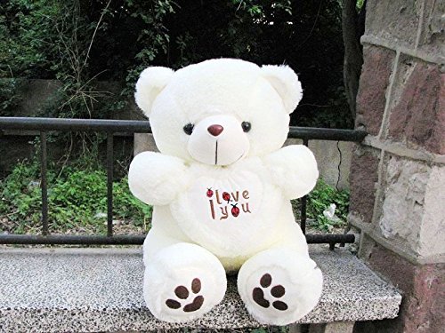 Vercart pulgadas blanco I Love You oso de peluche 70Ccm Animales de peluche de peluche sweatheart juguete muñeca