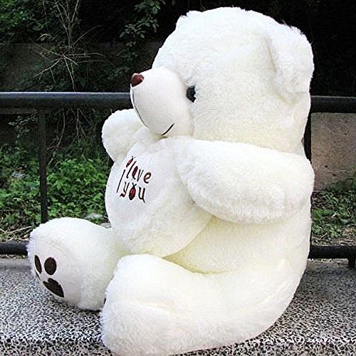 Vercart pulgadas blanco I Love You oso de peluche 70Ccm Animales de peluche de peluche sweatheart juguete muñeca