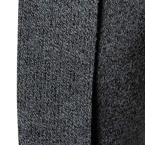 Vêtements D'Hiver Pour Hommes Adolescents Col Loisirs Châle Hommes Longue Chaud Doux Ouvert Bord Cardigan Veste Manteau Tops (Color : Gris Claro, Size : L)