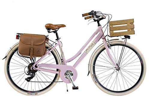 Via Veneto by Canellini Bicicleta Bici Citybike CTB Mujer Vintage Retro Via Veneto Aluminio (Rosa, 46)