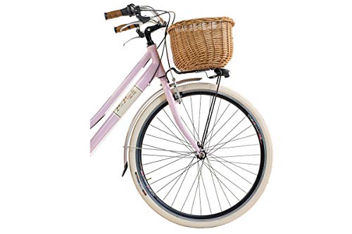 Via Veneto by Canellini Bicicleta Bici Citybike CTB Mujer Vintage Retro Via Veneto Aluminio (Rosa, 46)