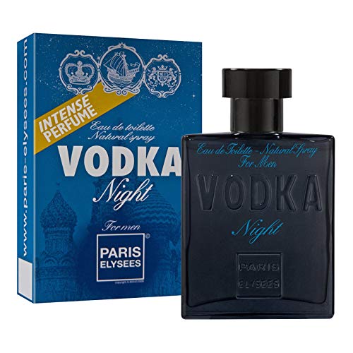 VODKA Night Perfume para hombre Eau de toilette pour homme Paris Elysees 100 ml Aromático - Amaderado