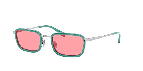 Vogue Millie Bobby Brown X Eyewear Collection Lentes oscuros, Plateado/Rosado, 57 para Mujer