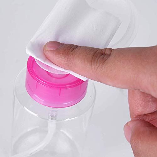 WenderGo quitaesmalte, dispensador de bomba, envase de botella de limpiador de empuje para esmalte de uñas y desmaquillante [juego de herramientas para uñas] [2 piezas 180 ml]