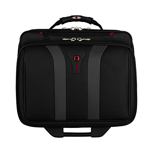 Wenger 600659 GRANADA 17" Estuche para portátil con ruedas, Compartimento acolchado para el portátil con compartimento nocturno en Negro {24 Litros}