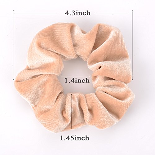 Whaline 12 Piezas Scrunchies de Pelo, Coleteros Elásticos para Mujeres y Chicas, Bandas de Bobble de Terciopelo Suaves, 12 Colores