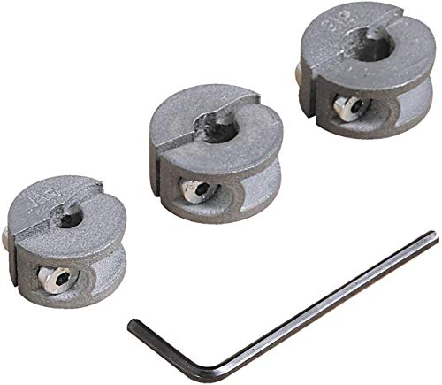 Wolfcraft 2755000 2755000-3 topes de Profundidad para Brocas diam. 6, 8, 10 mm, Set de 3 Piezas