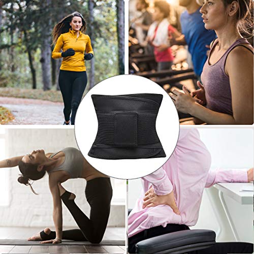 WOSTOO Mujer Cintura Entrenador, Fajas Reductoras Adelgazantes Mujer Fajas Reductoras Adelgazantes Faja Reductora Cinturón Lumbar Abdomen Adjustable para Deporte Fitness - Negro