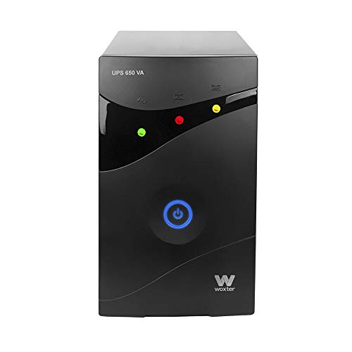 Woxter UPS 650 VA - Sistema de Alimentación Ininterrumpida SAI (650VA/360 watts, Autonomía aprox 8 minutos)