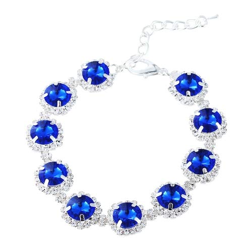 WZhen Joyería De Moda Perro Cristal Collar Rhinestone Collar Elegante Bling Brillante Mascota Accesorios De Boda para Cachorro - Azul S