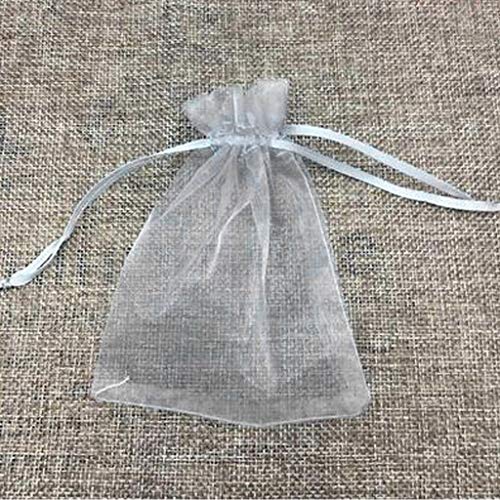 Xhuan 50 Piezas de Organza y Bolsas de Regalo para Bodas (Blanco)