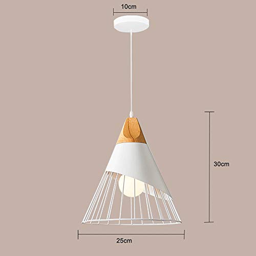 Xindaxin iluminación colgantes de la forma de bádminton creativa nórdica, araña de madera sólida moderna del LED, lámparas de techo Sala de estar Comedor Estudio Lámpara de cabecer,Blanco