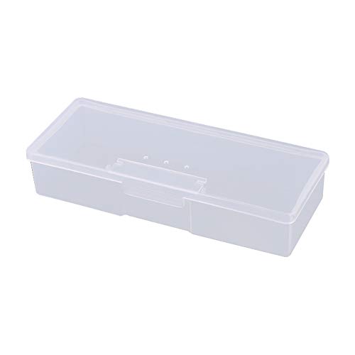 Xiton 1 pieza de uñas de arte Caja de Herramientas de almacenamiento rectangular caja de almacenaje Clear Mini caja de almacenaje el arte del clavo caja de herramientas Organizador(transparente)