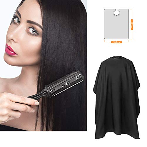 Xnuoyo 17 Pcs Multifunción Tijeras Peluqueria Kit, para Entresacar el Cabello Profesional con Capa de Barbero y Peine de Maquinilla de Afeitar Cepillo de Corte de Pelo para Salón y Hogar