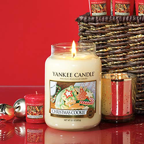 Yankee Candle Vela en un Vaso Doze, Dulces de Navidad, Blanco, Frasco Grande