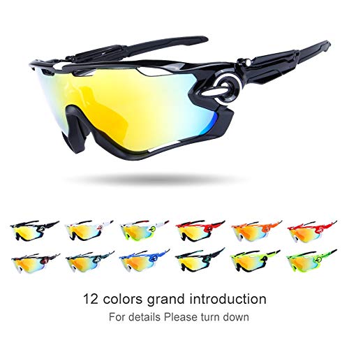 YiWu Gafas de Sol 9270 Gafas Antideslizantes antivaho polarizadas para Exteriores de Cinco Piezas Jawbreaker Goggles (Color : 5)