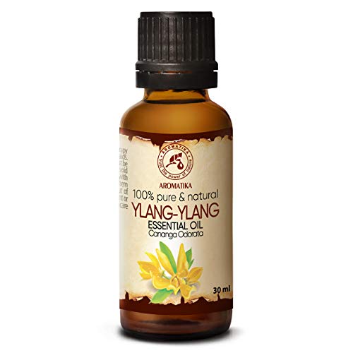 Ylang Ylang Aceite Esencial 30ml - Cananga Odorata - Madagascar - 100% Puro y Natural para Buen Sueño - Belleza - Relajación - Spa - Masaje - Aroma Difusor - Aroma Lamp - Fragancia de Habitación