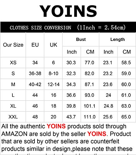 YOINS Mujer Camisetas sin Mangas Blusas Señoras de Encaje Atractivo Verano Negro-02 L/EU44