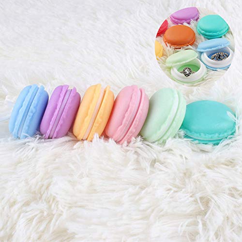 YUIP Caja de Almacenamiento Portátil Macaroon Mini Cajas de Almacenamiento Macaroon Caja de Almacenamiento de Collar Creativo Caja de Almacenamiento con Forma de Macarrón 6 Colores Aleatorios