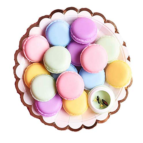 YUIP Caja de Almacenamiento Portátil Macaroon Mini Cajas de Almacenamiento Macaroon Caja de Almacenamiento de Collar Creativo Caja de Almacenamiento con Forma de Macarrón 6 Colores Aleatorios