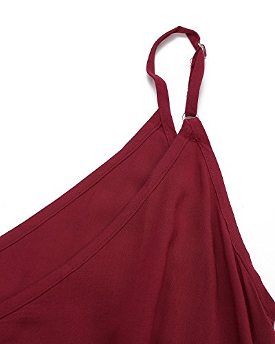 ZANZEA - Vestido largo de verano para mujer con cuello en V, estilo bohemio, sin espalda, estilo sexy A-claret 52